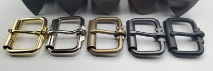 1-1/2" Belt & Buckle Unisex Gift Choose Your Colour Combo for Work Gear Dress or Blue Jeans Belt Gold, Silver, Antique Silver / Gold, Black