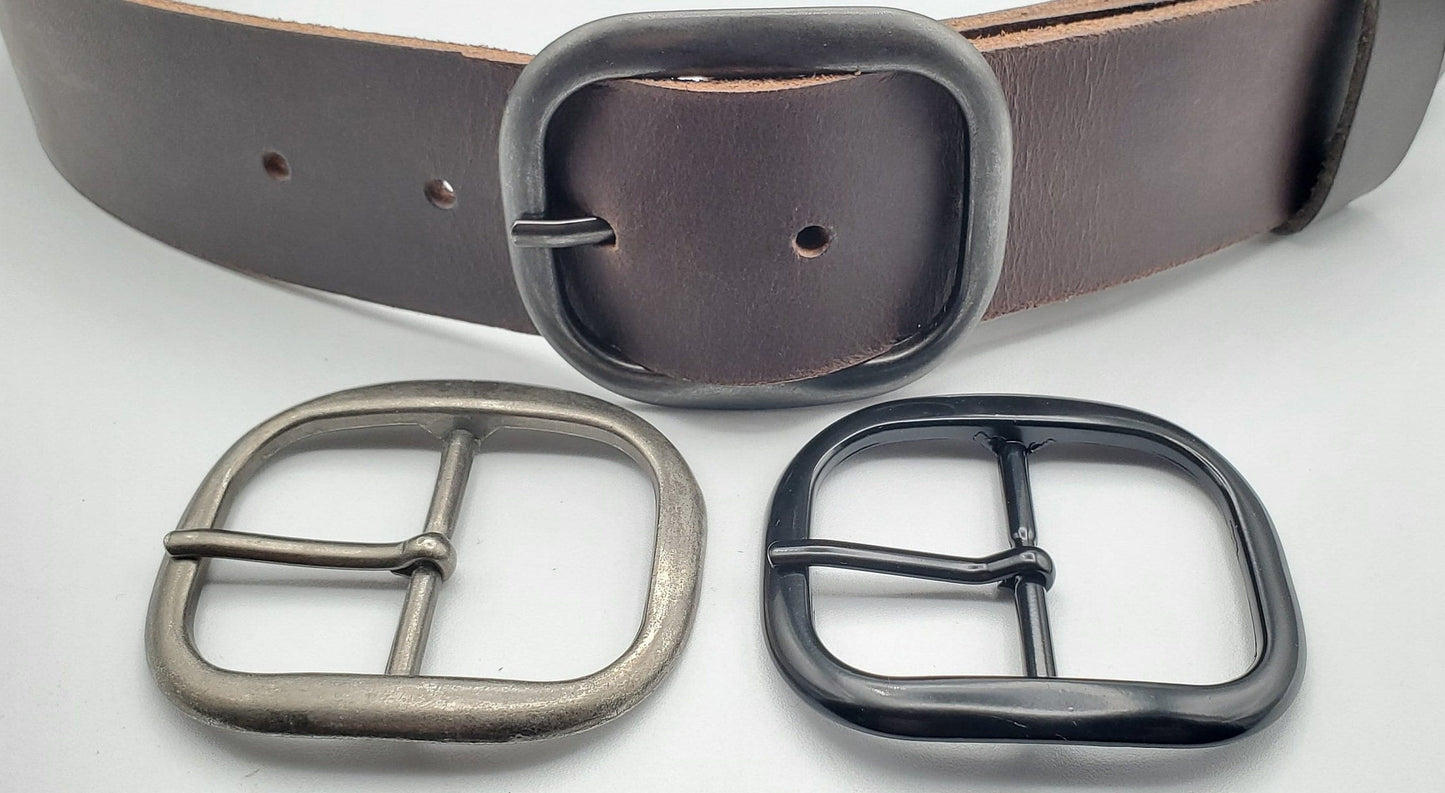 Simple Belt & Buckle Unisex Gift Choose Your Colour Combo for Work Dress or Blue Jeans 1-1/2" Belt w choice of Buckle Colour