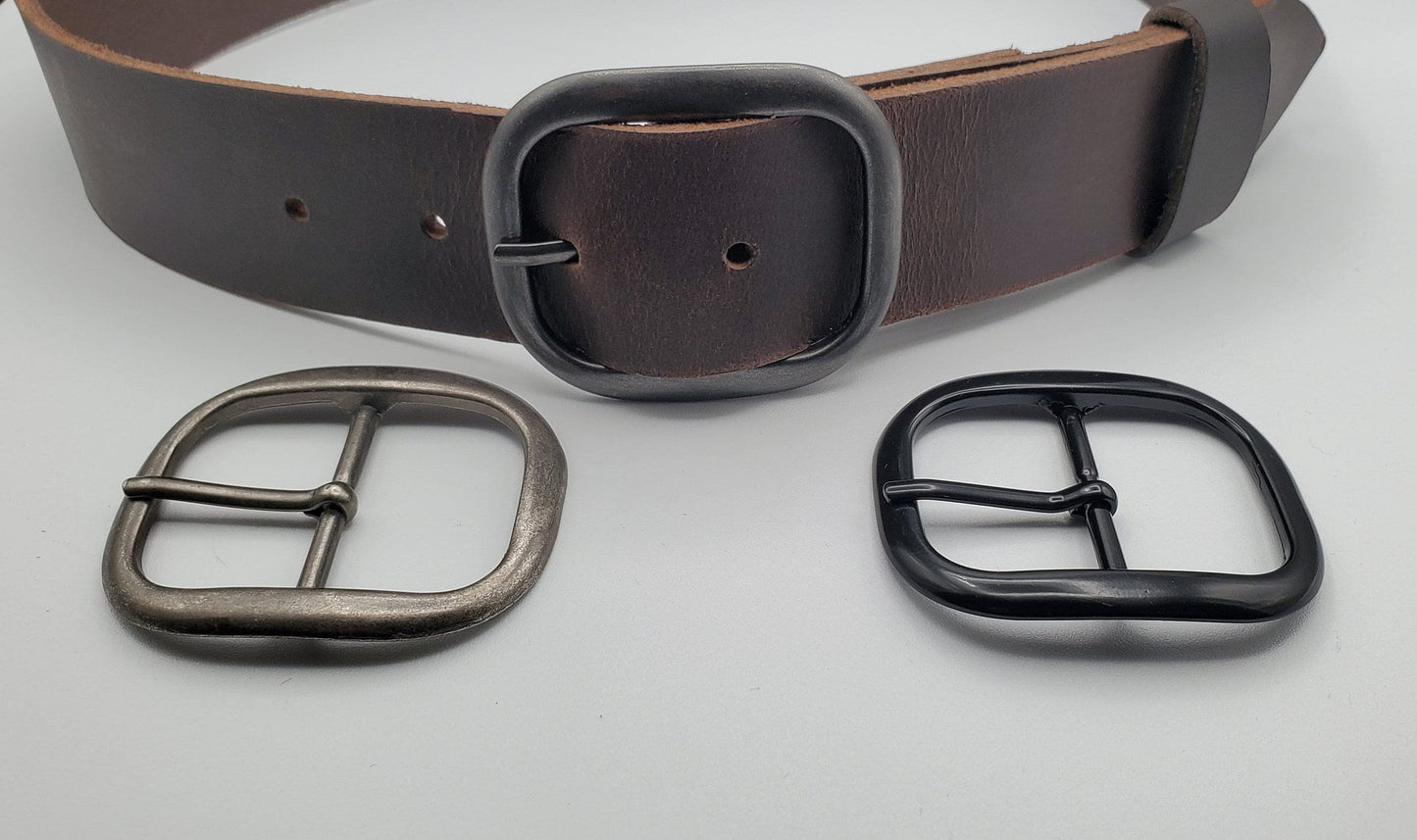Simple Belt & Buckle Unisex Gift Choose Your Colour Combo for Work, Dress or Blue Jeans 1-1/2" Belt w choice of Buckle Colour