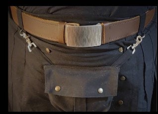 KILT Buckle, Hand Forged Scottish KILT Buckle, Hypoallergenic, Custom Sizes Made to Order, Stainless Steel, Buckle fits a 2 Inch Kilt Belt