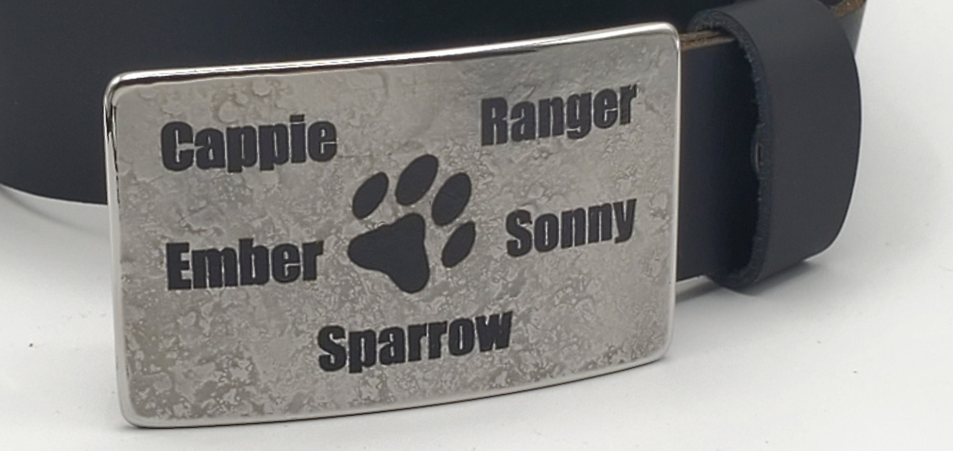 Personalized Dog Paw Print Belt Buckle Customized Gift Pet Lover's Gift Paw Pet Condolence Gift Animal Pet Keepsake Pet Gift New Dog Owner