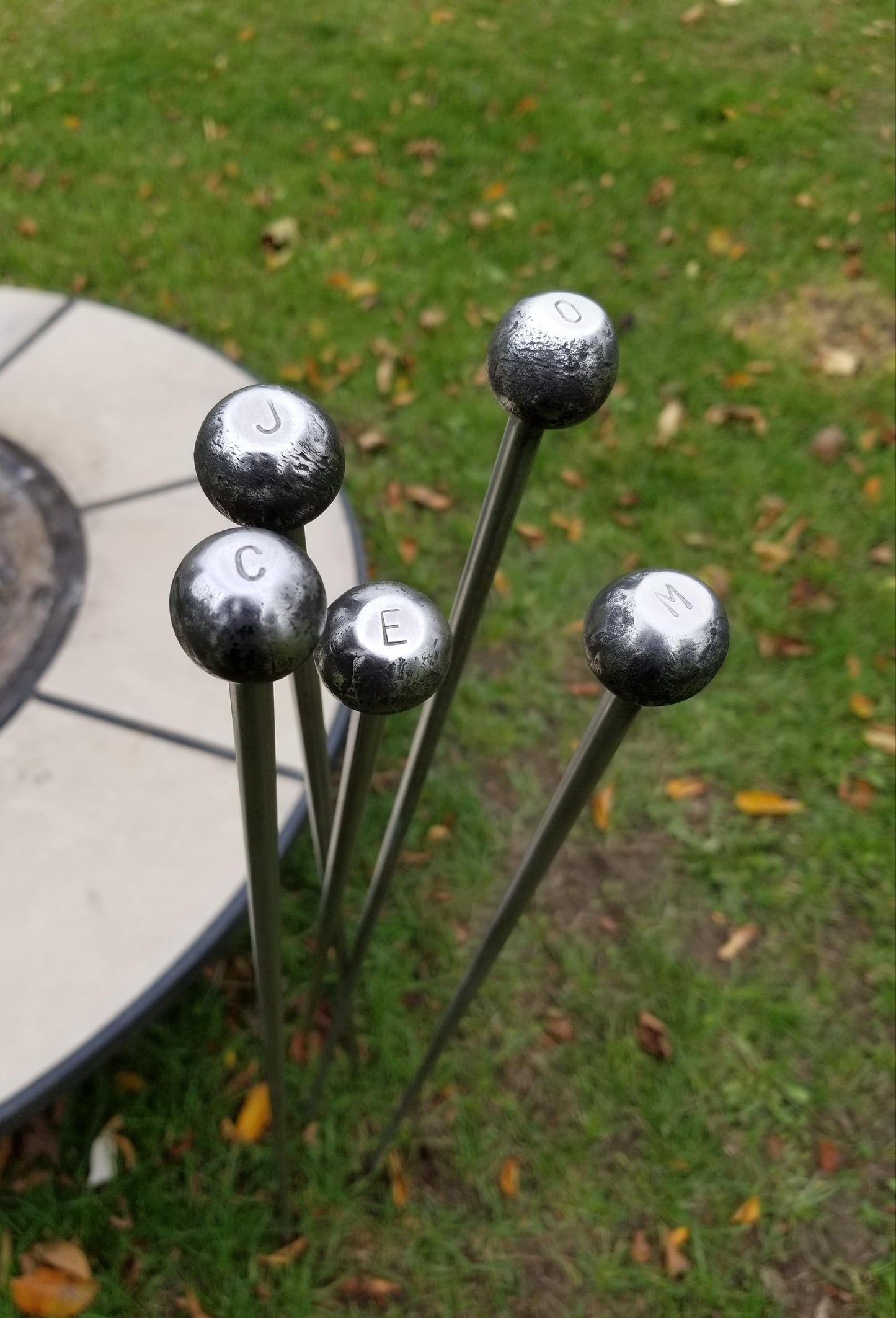 Fire Pit Poker, Hand Forged Fire Poker, 6' Hand Crafted Cottage, Campfire, Natural Iron Poker, Designed & Signed by Artist Robert Aucoin