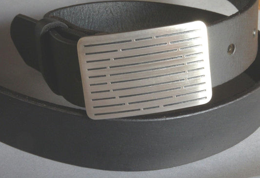 Belt Buckle, PRO Golf, Fits 1.25" Belt, AFICIONADO, Brushed Stainless Steel Golf Buckle, Unisex Golfer's Gifts, Golf Accessories, Stainless