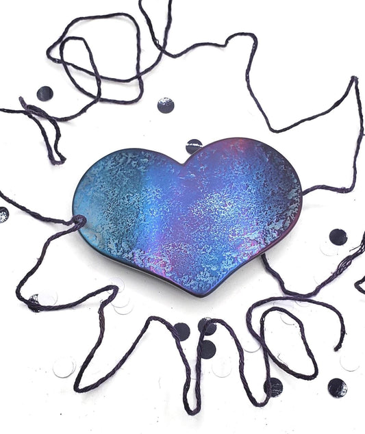 Heart Buckle Lover's Gift Sweet 16 Purple Heart Hand Forged Heart Buckle Gift for Gal Anniversary Gift Buckle Fits 1.5" Belt for Jean
