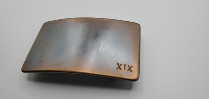 Bronze Anniversary Buckle For Jeans Customized Buckle Personalized Gift Anniversary or Special Occasion Gift Tally or Roman Numeral Buckle