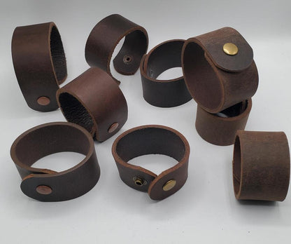 Leather Cuffs Unisex Leather Bracelet Father's Day Cuff w/ snap Closure Unisex Wrist Cuff Boyfriend Gift or Girlfriend Gift w Gift Bag