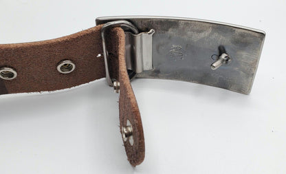 Belt and Buckle Set Landscape Buckle Handforged Seascape Canadian Metal Artist, Robert Aucoin With 1.5" Belt for Jeans