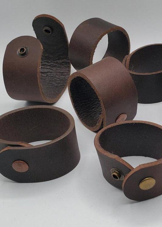 Leather Cuffs Unisex Leather Bracelet Father's Day Cuff w/ snap Closure Unisex Wrist Cuff Boyfriend Gift or Girlfriend Gift w Gift Bag
