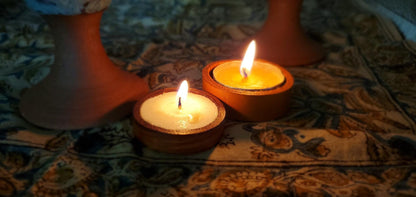 Leather Tea Light Holder Tea Light and Gift Bag Housewarming Gift Giving Recycled Leather Candle Holder Leather Gift Anniversary Gift