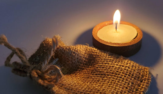 Leather Tea Light Holder Tea Light and Gift Bag Housewarming Gift Giving Recycled Leather Candle Holder Leather Gift Anniversary Gift