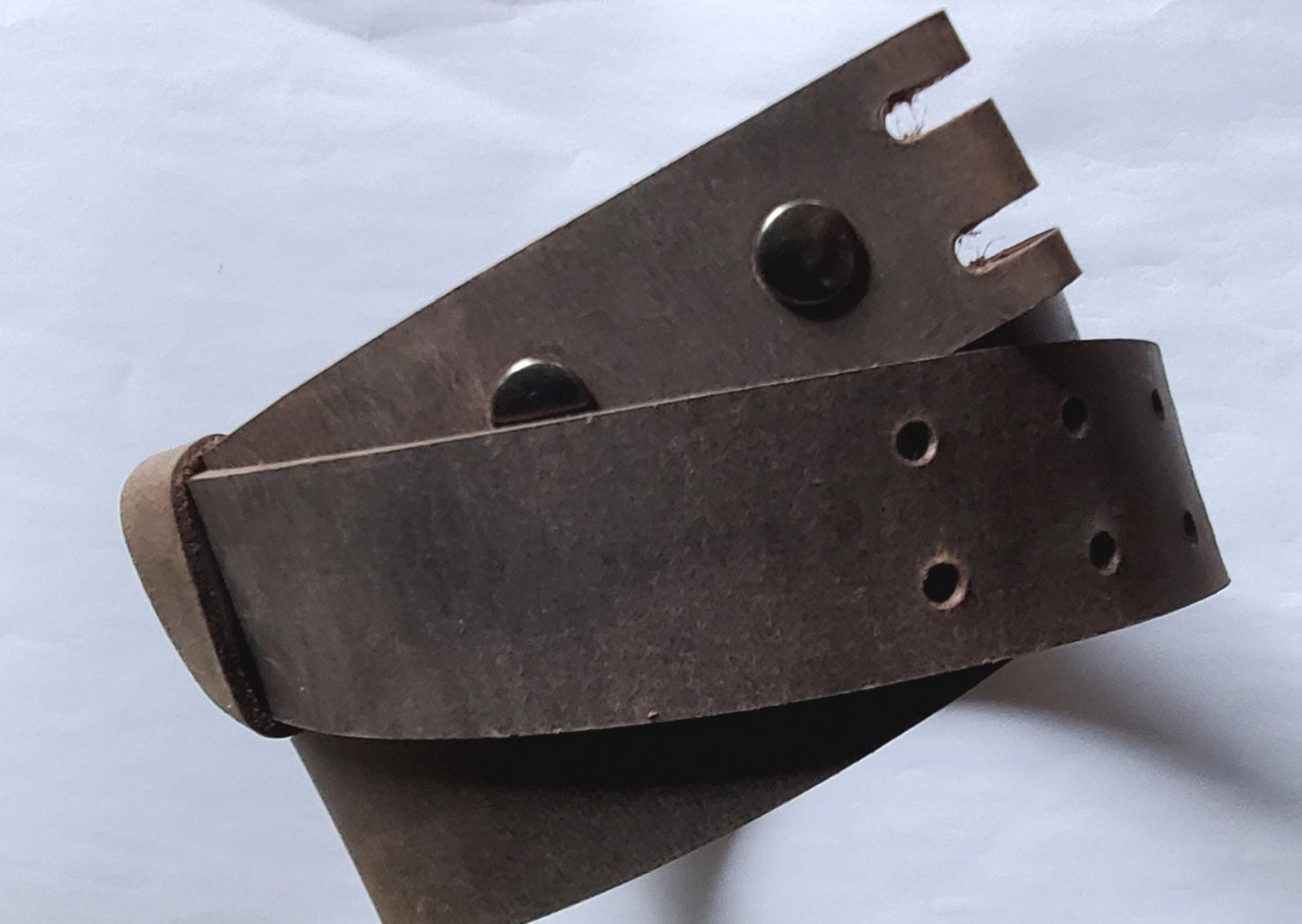 1-3/4" Two Prong Buckle & Belt Set Bronze, Silver Woodgrain Buckle and Belt for Jeans Signed Original Hypoallergenic Buckle w/ 1.75" Belt