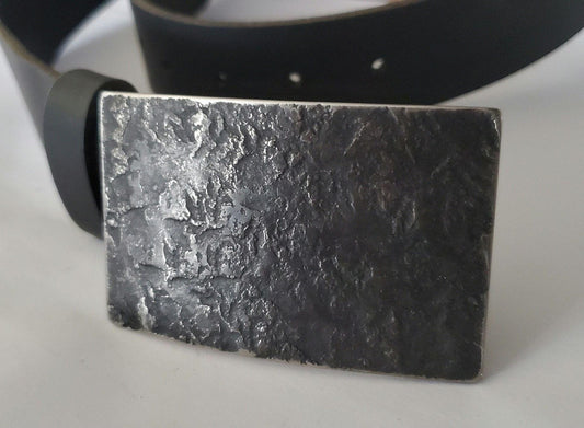 Buckle, Charcoal Buckle for Jean Blacksmith Made Canadian Made Unisex Hand Forged Stainless Steel Buckle with Gift Bag Velvet or Burlap