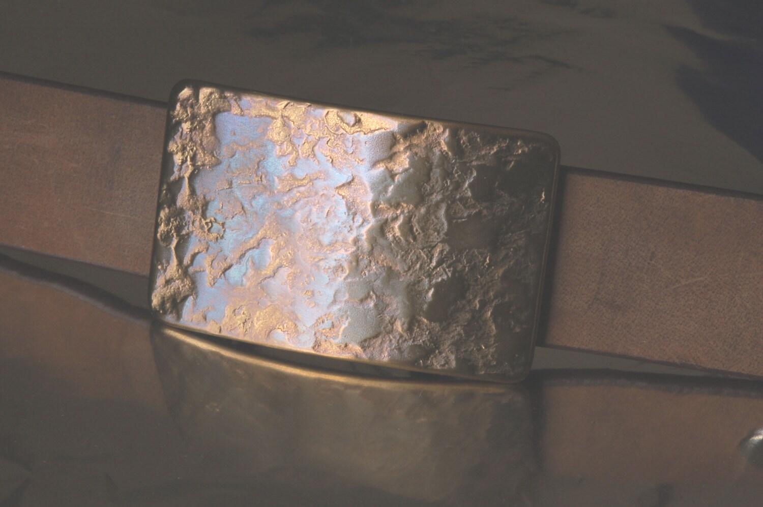 Bronze Buckle & 2" Belt Made in Canada For Jeans Stainless Steel Buckle Unisex Buckle For Two Inch Belt For Jeans