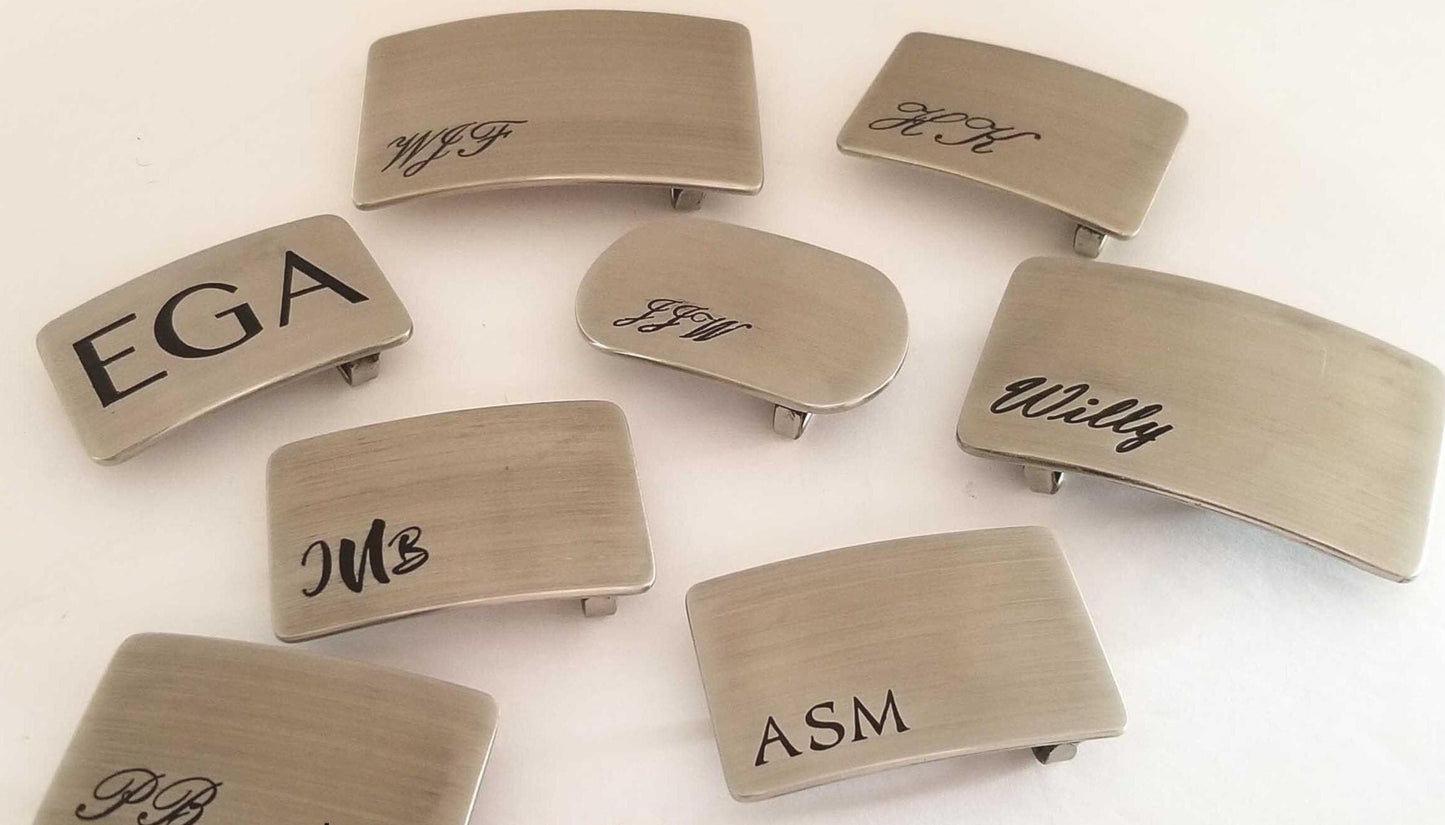 SALE, Buckle 50 Dollars If Any Of These Monogrammed BUCKLES Have Your Initials, Gifts for Him or Her, Personalized Buckle, Stocking Stuffer