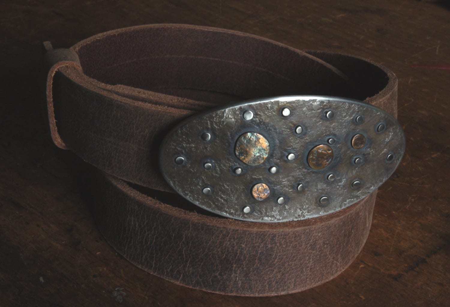 Astronomy Buff Solar System Belt Buckle Planets Stars Hand Forged Stainless Steel Belt Buckle Hypoallergenic Buckle for 1.5" Blue Jean Belt