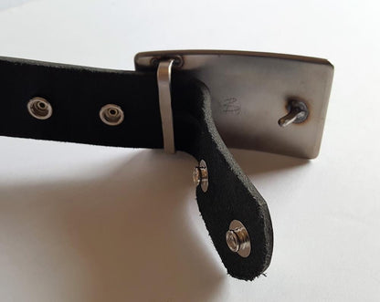 Men's Leather Interchangeable Belt with Snaps Unisex Snap Belt for Jeans or Suit Custom Cut Leather Belt w/ Snaps 5 Colors Made to Measure