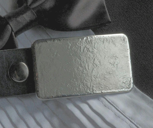 Unisex Belt Buckle, Stainless Steel Buckle, Blacksmith Textured, Classic Men's Suit Buckle, Hypoallergenic Buckle Fits 1-1/4" Belt