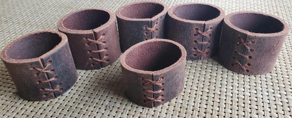 6 alfresco dining Fawn Leather Napkin Rings Casual Dining, Hostess Gift, Housewarming Gift Home Decor Picnics, Dining Accessories, Mom Day