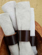 Taupe Leather Napkin Rings (6) Casual Dining, Hostess Gift, Housewarming Gift Home Decor Picnics, Dining Accessories, Mom Day