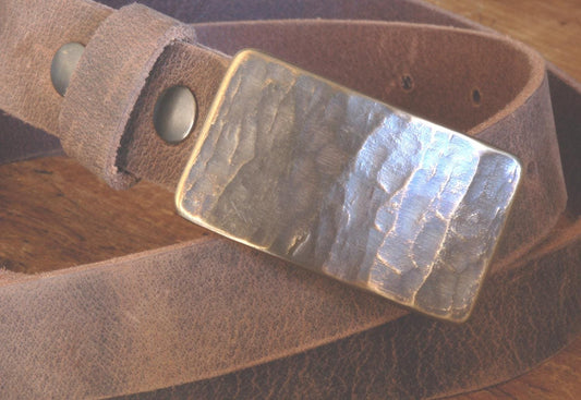 Belt Buckle Hand-Forged Wood Grain Buckle Wood Lovers Canadian Made Stainless Steel Unisex Work Gear Accessories for Jeans fits 1-1/2" Belt