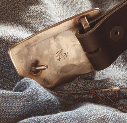 Belt Buckle Hand-Forged Wood Grain Buckle Wood Lovers Canadian Made Stainless Steel Unisex Work Gear Accessories for Jeans fits 1-1/2" Belt