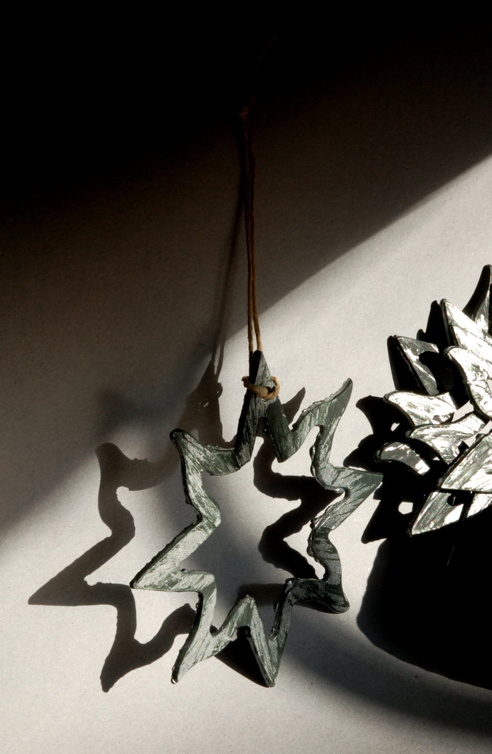 Baby's First Ornament Tree Ornament Metal Stars Hand Painted Stars with String for Hanging Gift Bags Housewarming Gift Window Display