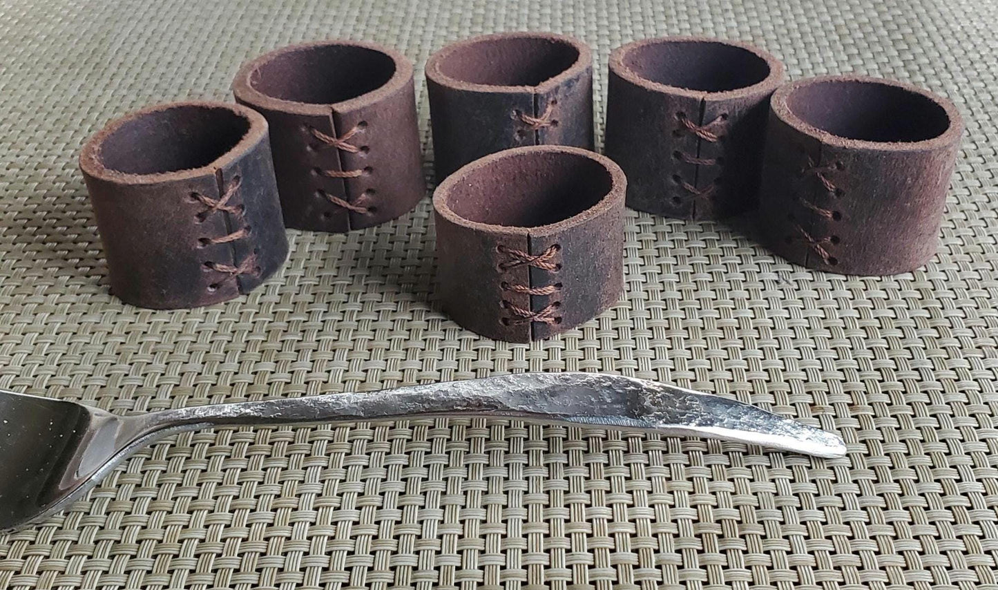 6 alfresco dining Fawn Leather Napkin Rings Casual Dining, Hostess Gift, Housewarming Gift Home Decor Picnics, Dining Accessories, Mom Day