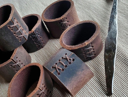 6 alfresco dining Fawn Leather Napkin Rings Casual Dining, Hostess Gift, Housewarming Gift Home Decor Picnics, Dining Accessories, Mom Day