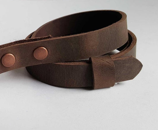 Women's Narrow 7/8" Belt INTERCHANGEABLE Belt Custom Cut Variety of Colours Unisex Gift Snap Belt Gift for Her Narrow Dress Belt