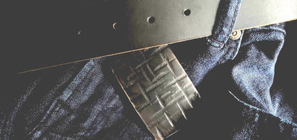 Buckle & Belt Set Black Buckle Blue Jean Belt Buckle Set Hand Forged Stainless Steel Buckle w/ Snap Leather Belt 5 Belt Colour Choices