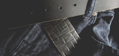 Buckle & Belt Set Black Buckle Blue Jean Belt Buckle Set Hand Forged Stainless Steel Buckle w/ Snap Leather Belt 5 Belt Colour Choices