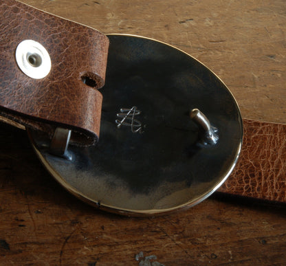 Bronze Solar Eclipse Round Belt Buckle Hand Forged Buckle Hypoallergenic Buckle Gift Stainless Steel Buckle Dress Buckle Blue Jean Buckle