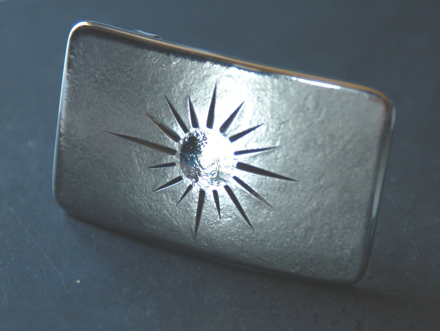 Belt & Buckle Florida Sunshine Sun Buckle with Leather Belt Stainless Steel Buckle fits 1/2" Belt Buckle Hand Forged Buckle for Jeans