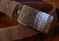 Hand-Forged Two Prong Belt Buckle Wood Grain Wood Lovers Canadian Made Stainless Steel Unisex Work Gear for Jeans Fits 1-1/2" Belt