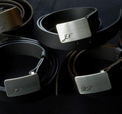 Belt & Buckle Set, Monogrammed Belt Buckle with 1-1/4" Belt, Choose from Five Belt Colours, Personalized Accessories, Customized Weddings