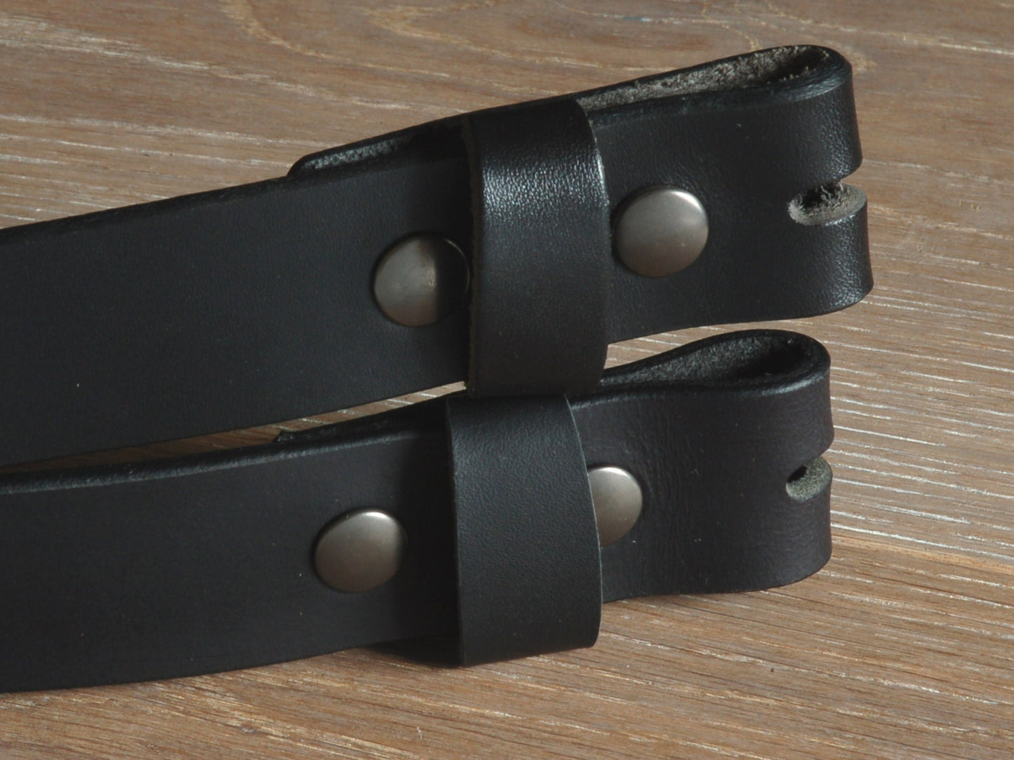 Interchangeable Unisex Belt with Snaps Custom Black Bridle Leather Belt or Oiled Buffalo Leather Belt 1.25" for Suits or 1.5" for Jeans