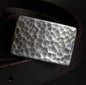 Belt & Buckle Set, Golfer's Gifts, Hypoallergenic Accessories, Hand Forged, Solid Stainless Steel Buckle w/ 1.25" Leather Snap Belt, Unisex