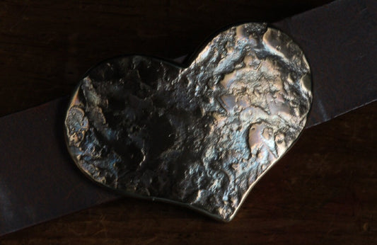 Bronze Anniversary Heart Belt and Buckle Lover's Gift Heart Shaped Buckle Valentine's Day Gift for Her Girlfriend Gift For 1.5" Belt