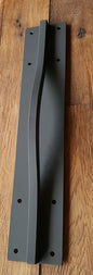 Barn Door Pull Black Hand Forged Metal Hardware Custom Steel Door Handle 15" X 3" Pre Drilled for Mounting Canadian Made Hardware Pulls