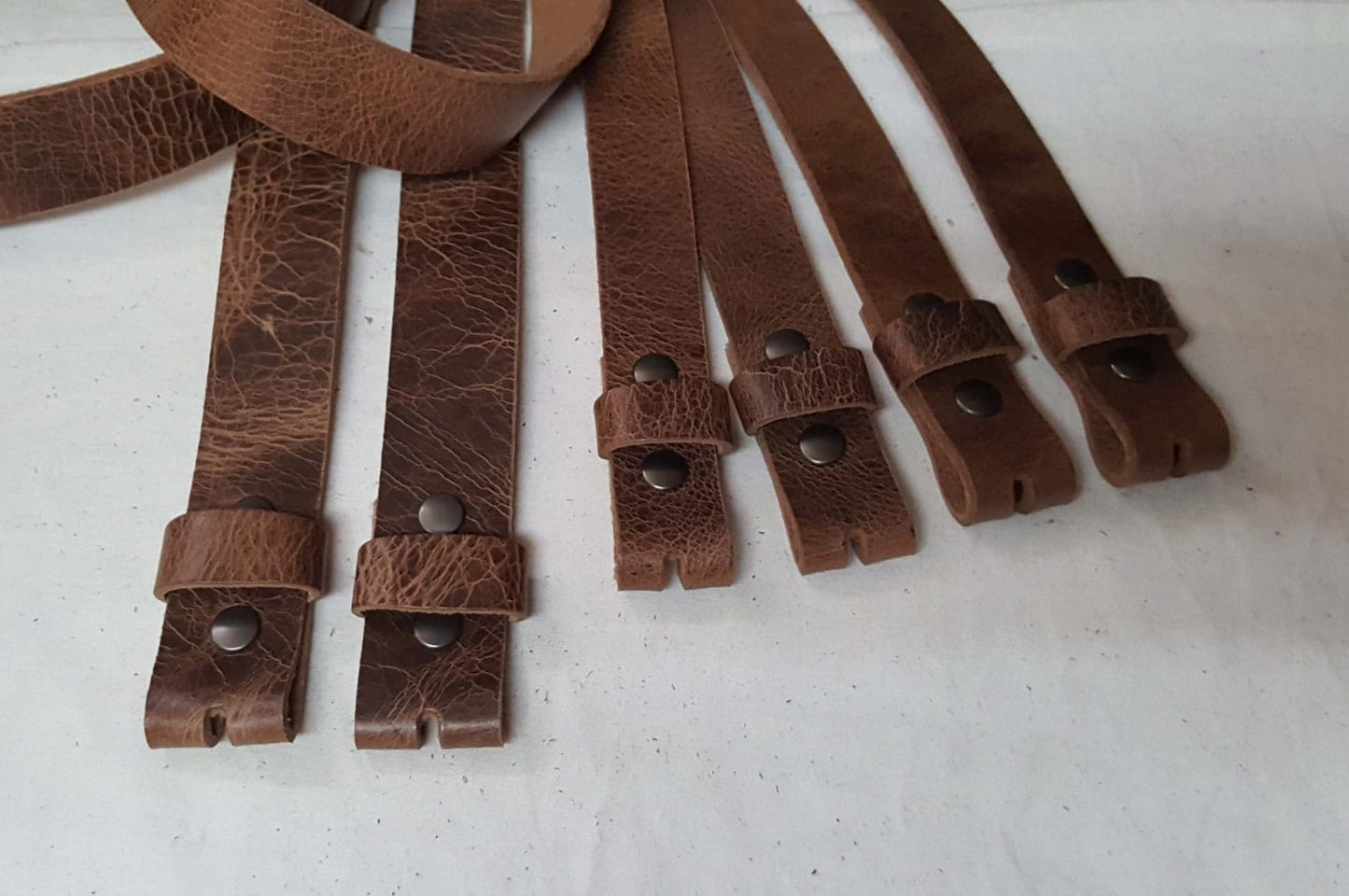 Distressed Leather Belt with Snaps Custom Cut Groomsmen Wedding Belts for Suits or Jeans Made to Measure Unisex Leather Snap Belts