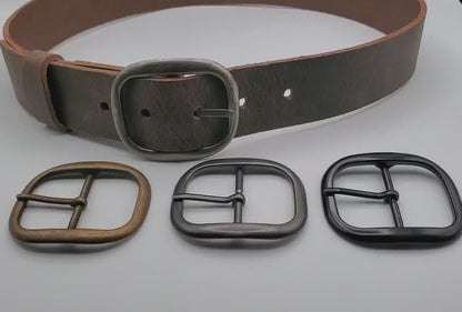 Simple Belt & Buckle Unisex Gift Choose Your Colour Combo for Work Dress or Blue Jeans 1-1/2" Belt w choice of Buckle Colour