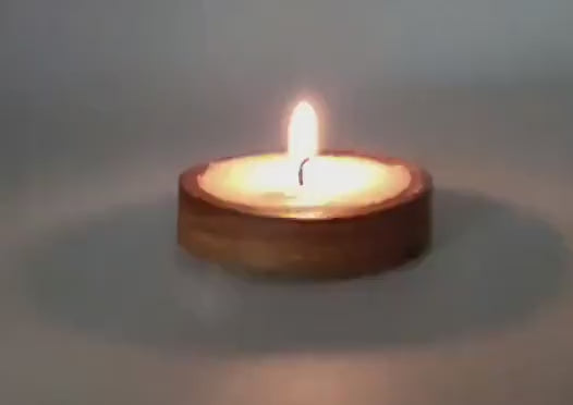 Leather Tea Light Holder Tea Light and Gift Bag Housewarming Gift Giving Recycled Leather Candle Holder  Leather Gift Anniversary Gift