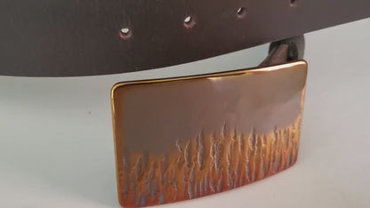 Wildfire Buckle Firefighter Thank You Gift Hand Forged in Fire Original Stainless Steel Hypoallergenic For 1.5" Jean Work Wear Accessory