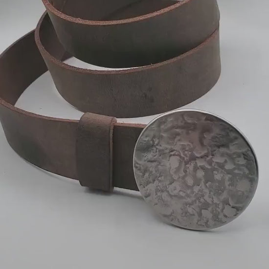 Solar Eclipse Hand Forged Buckle Round Belt Buckle Hypoallergenic Buckle Gift for Her Stainless Steel Buckle Dress Buckle Blue Jean Buckle