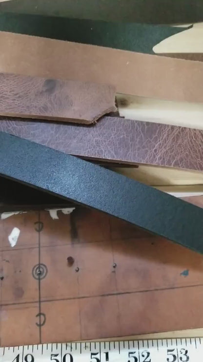 MAHOGANY Leather Belts for Suits or Jeans Made to Measure Custom Cut Leather Snap Belts 1.5" or 1.25" Unisex Belts Adults or Kids Belts