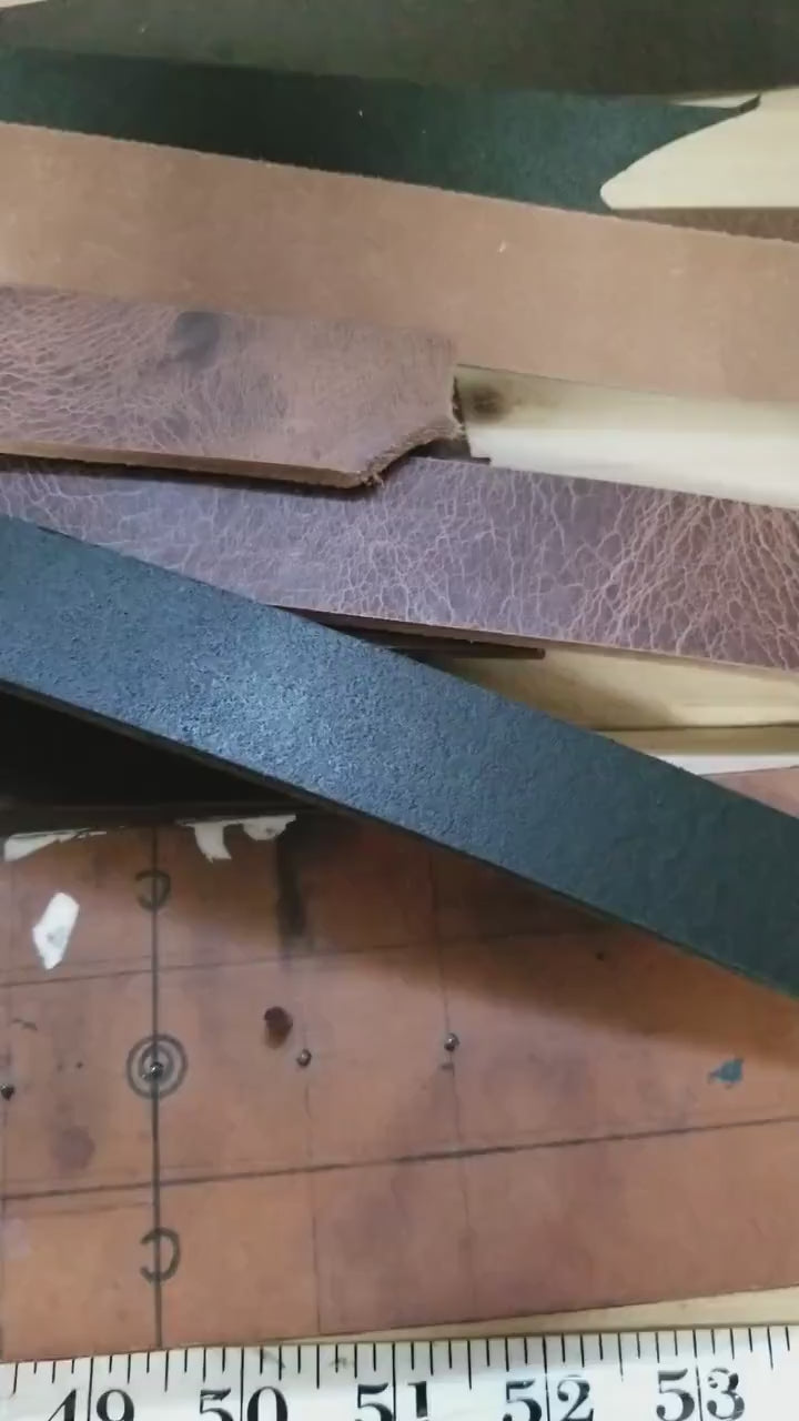 MAHOGANY Leather Belts for Suits or Jeans Made to Measure Custom Cut Leather Snap Belts 1.5" or 1.25" Unisex Belts Adults or Kids Belts